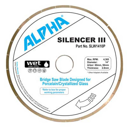 Alpha Silencer III Porcelain/Crystallized Glass Blades 14"