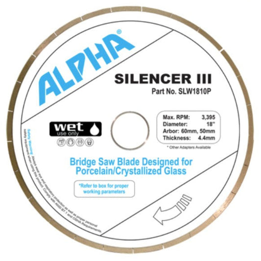 Alpha Silencer III Porcelain/Crystallized Glass Blades 18"